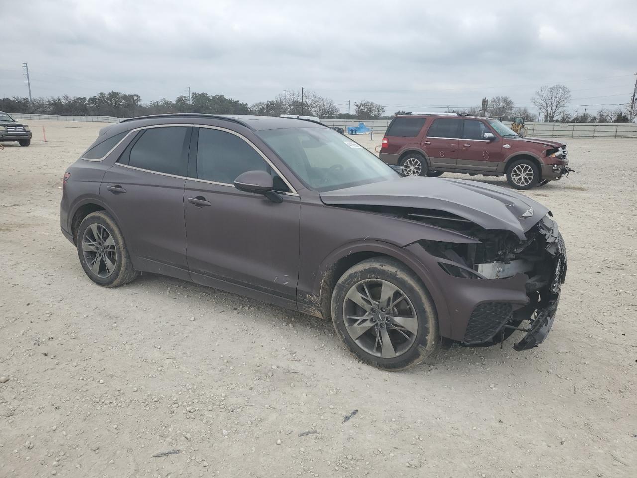 2022 Genesis Gv70 VIN KMUMCDTC2NU014095 Copart auction photo, front end / side damage thumbnail 4