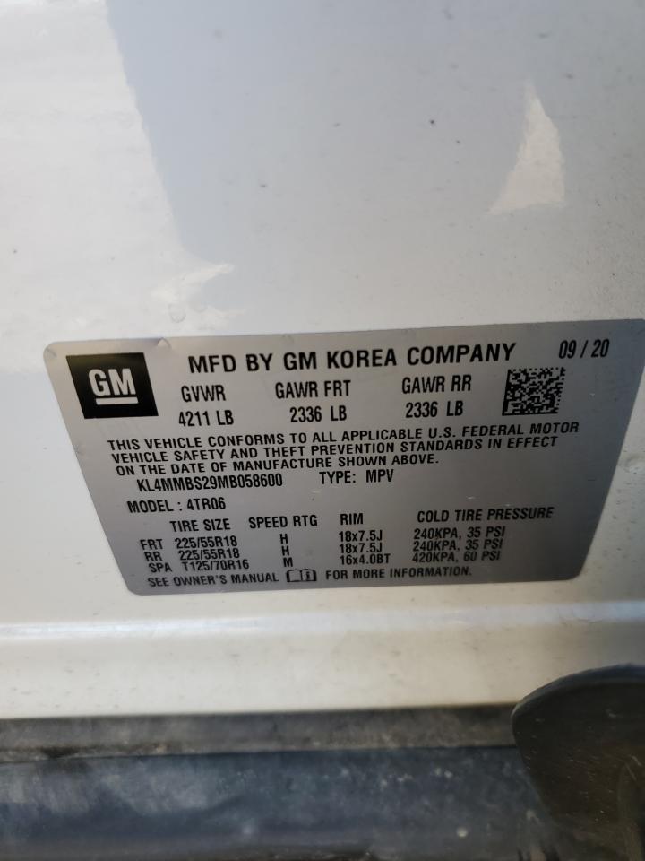 2021 Buick Encore VIN KL4MMBS29MB058600 Copart auction photo, side damage thumbnail 13
