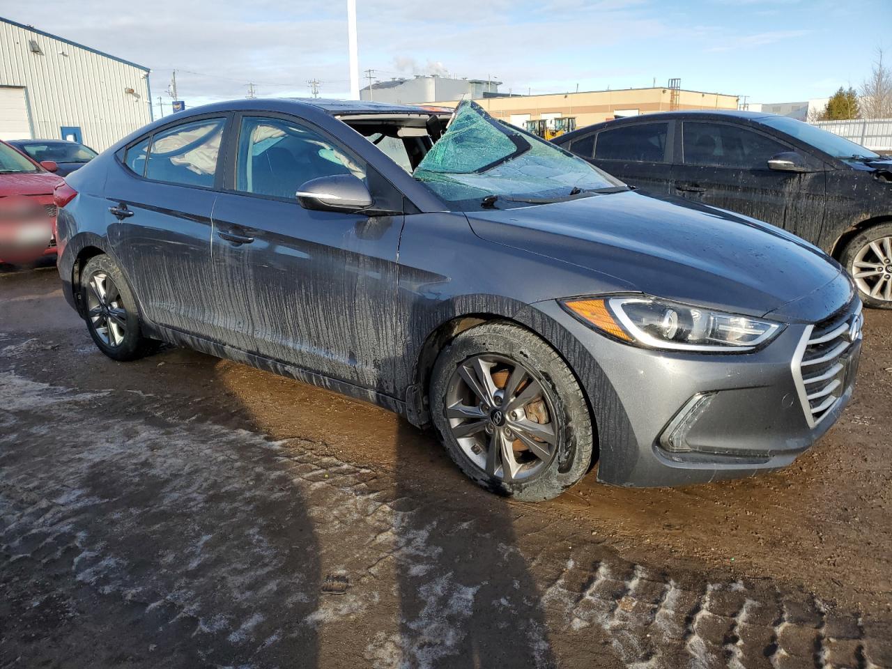 2017 Hyundai Elantra VIN KMHD84LF6HU289239 Copart auction photo, side / top/roof damage thumbnail 4