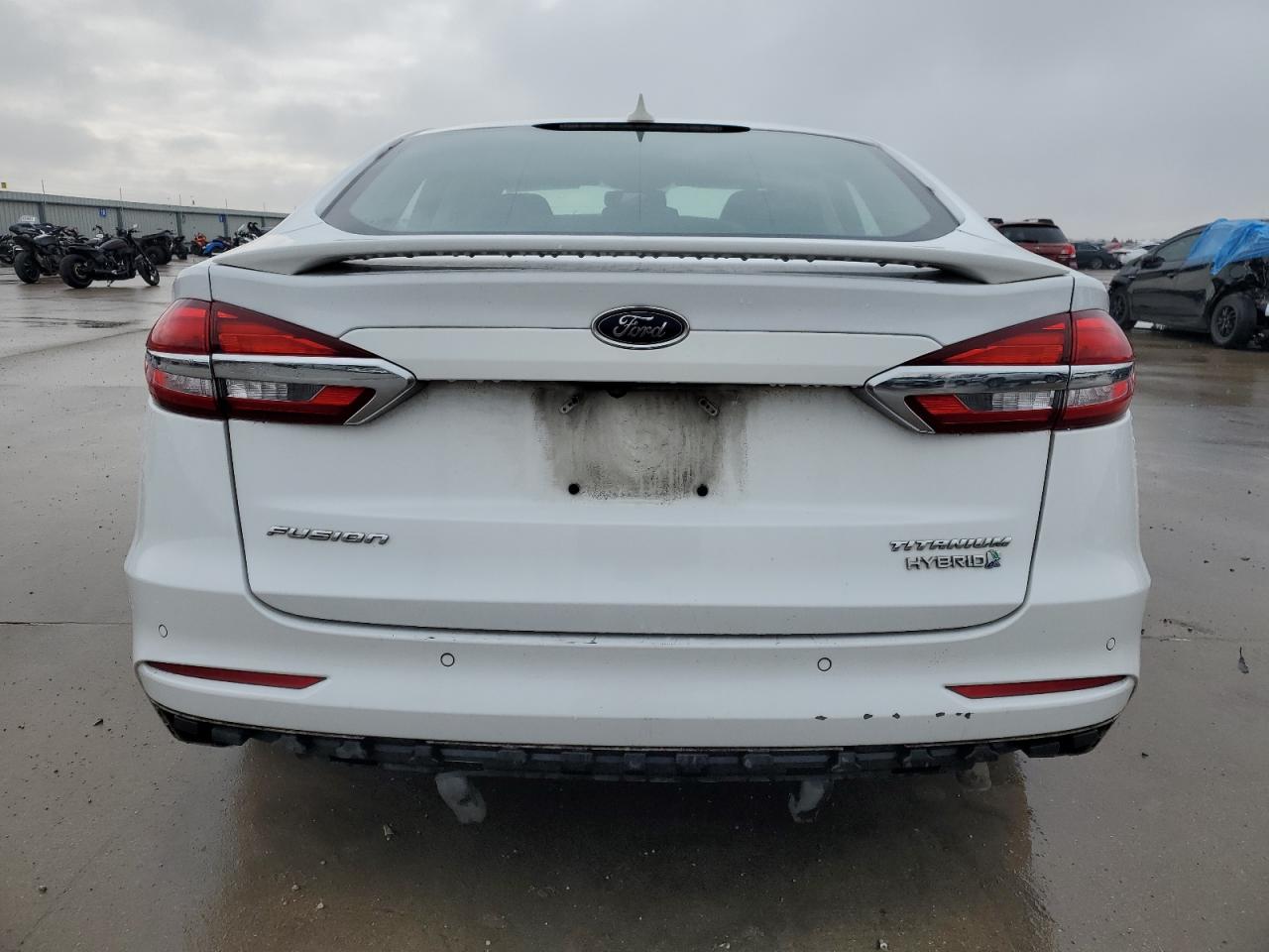 2019 Ford Fusion VIN 3FA6P0RU4KR259823 Copart auction photo, front end / side damage thumbnail 6