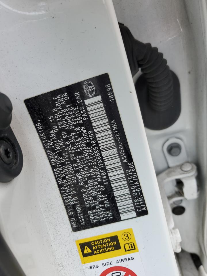 2016 Toyota Camry VIN 4T4BF1FK6GR518169 Copart auction photo, front end damage thumbnail 12