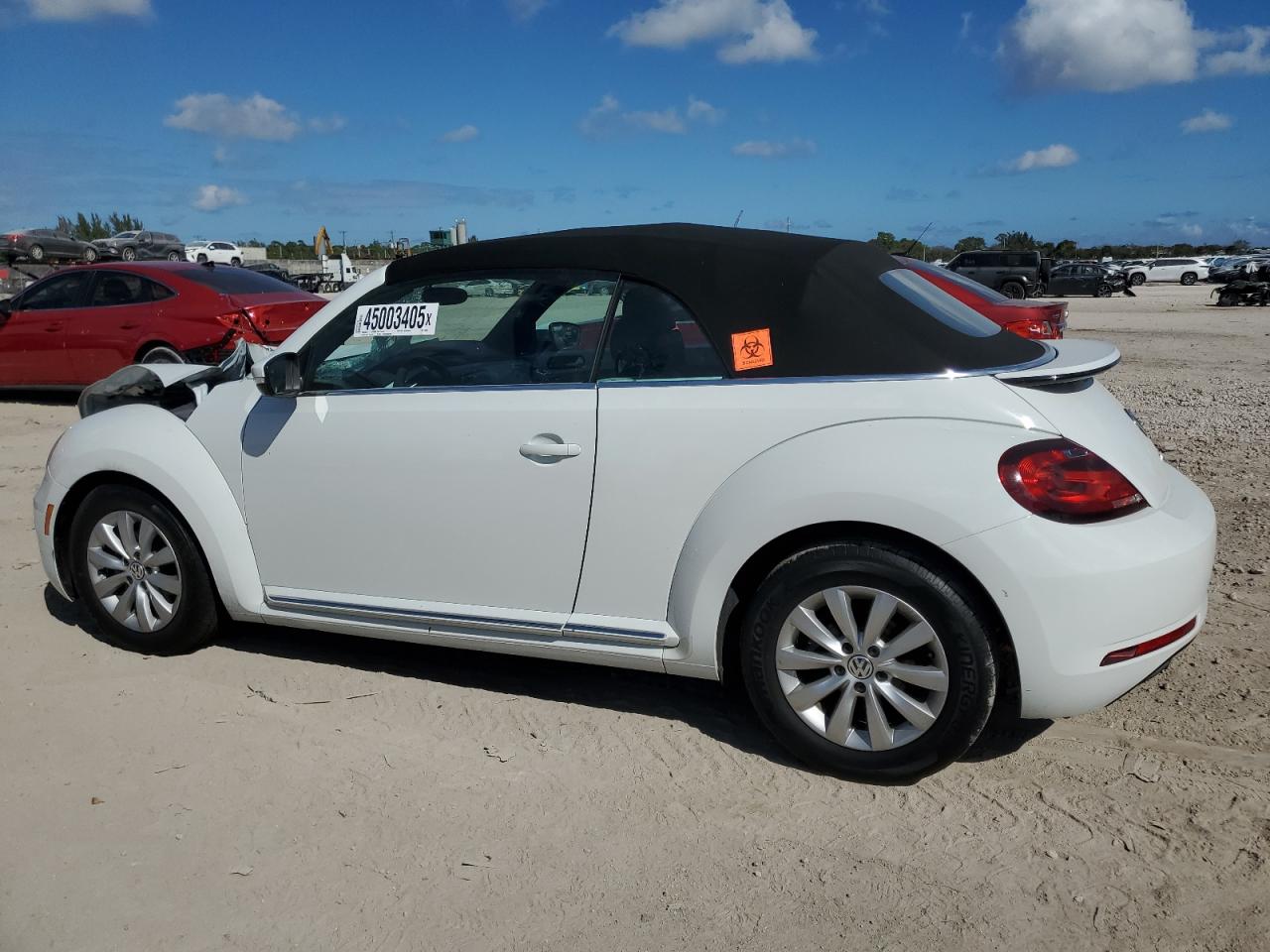 2019 Volkswagen Beetle VIN 3VW5DAAT6KM500590 Copart auction photo, biohazard/chemical / front end damage thumbnail 2