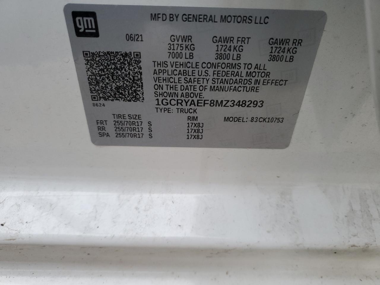 2021 Chevrolet Silverado VIN 1GCRYAEF8MZ348293 Copart auction photo, front end damage thumbnail 12