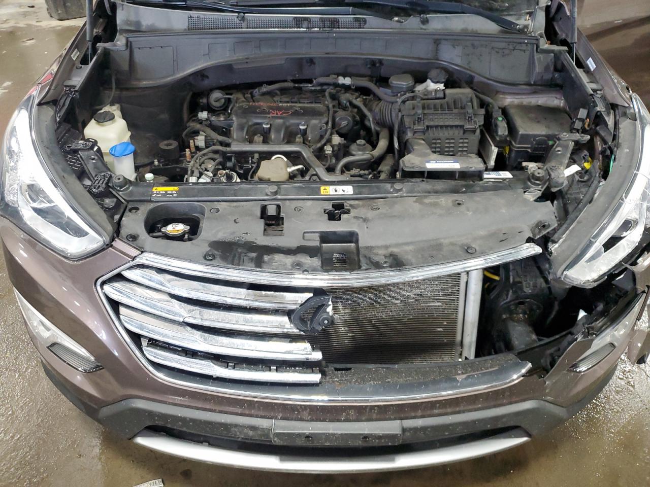 2014 Hyundai Santa Fe VIN KM8SNDHF0EU055991 Copart auction photo, front end damage thumbnail 13