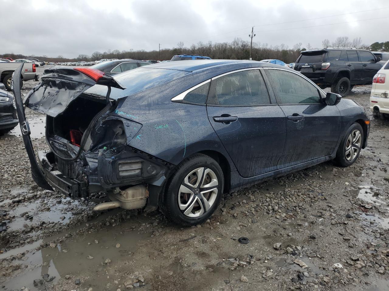 2016 Honda Civic VIN 19XFC2F58GE046290 Copart auction photo, rear end damage thumbnail 3
