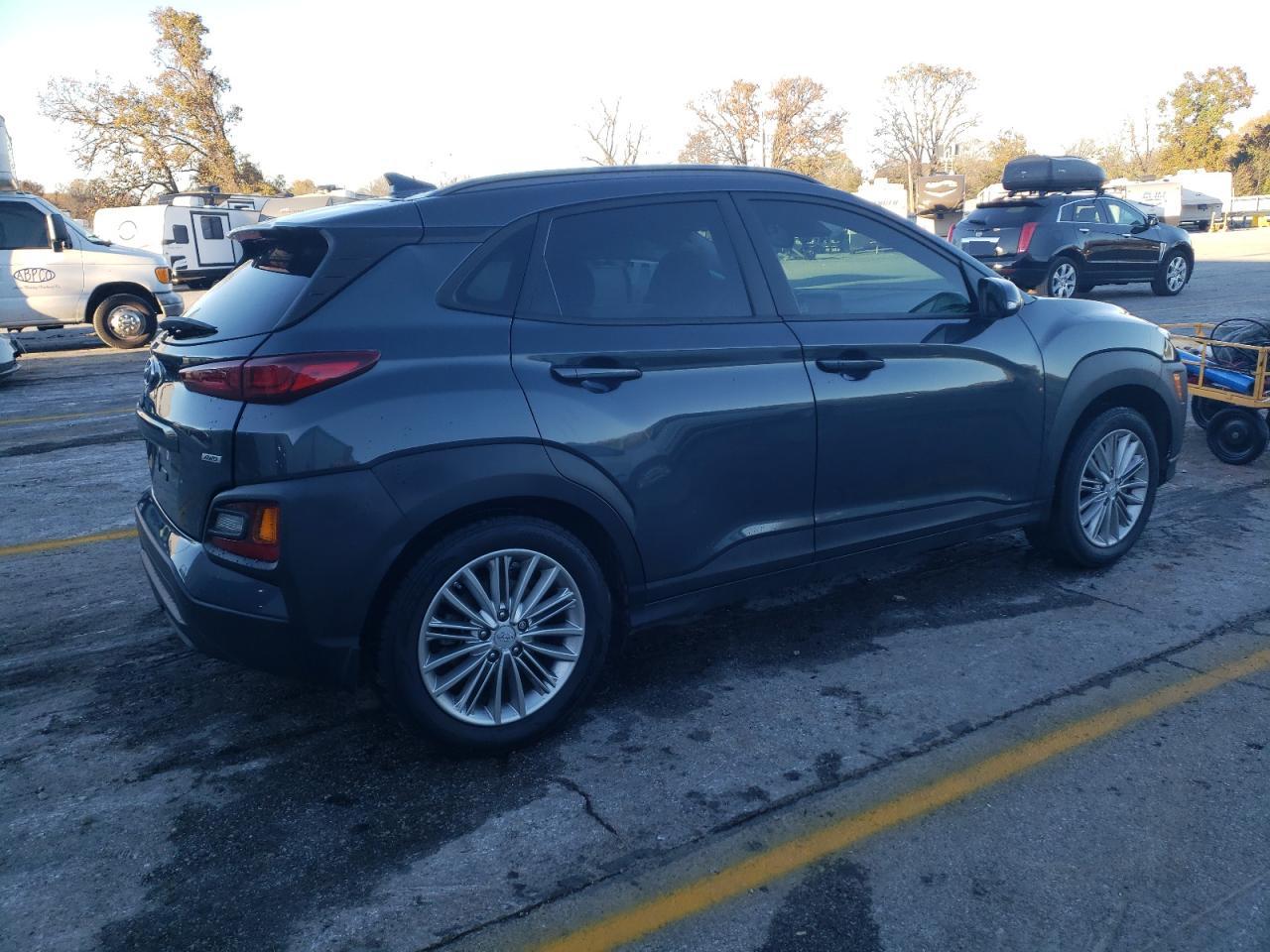 2021 Hyundai Kona VIN KM8K6CAA9MU650701 Copart auction photo, rear end / side damage thumbnail 3
