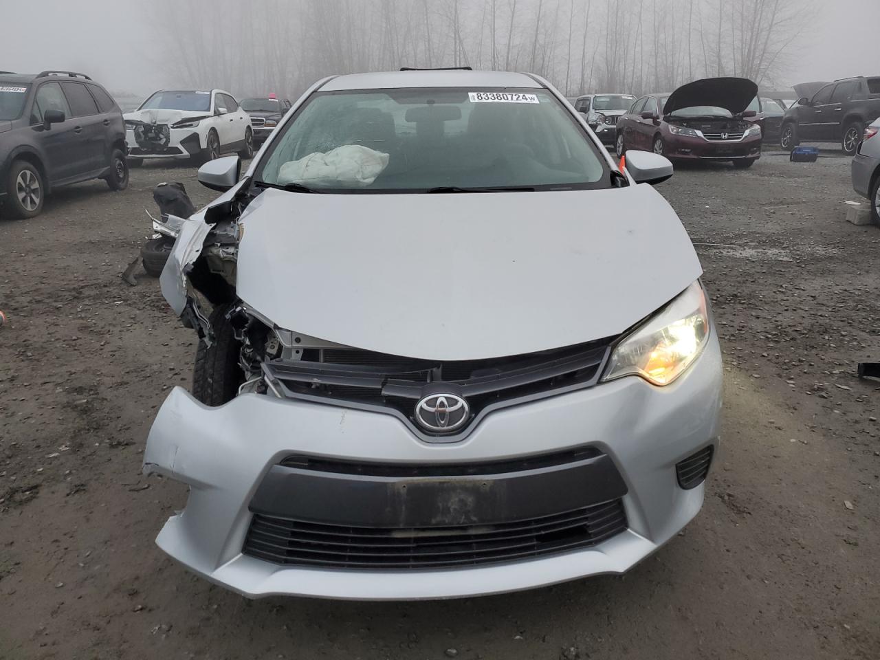 2016 Toyota Corolla VIN 2T1BURHE6GC704012 Copart auction photo, front end / side damage thumbnail 5
