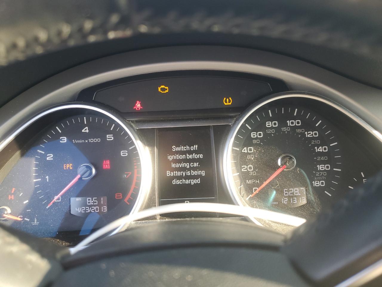 2015 Audi Q7 VIN WA1LGAFE4FD023522 Copart auction photo, front end / side damage thumbnail 9