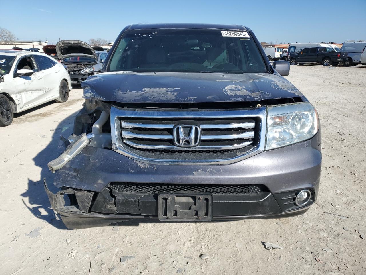 2014 Honda Pilot VIN 5FNYF3H45EB017086 Copart auction photo, front end damage thumbnail 5