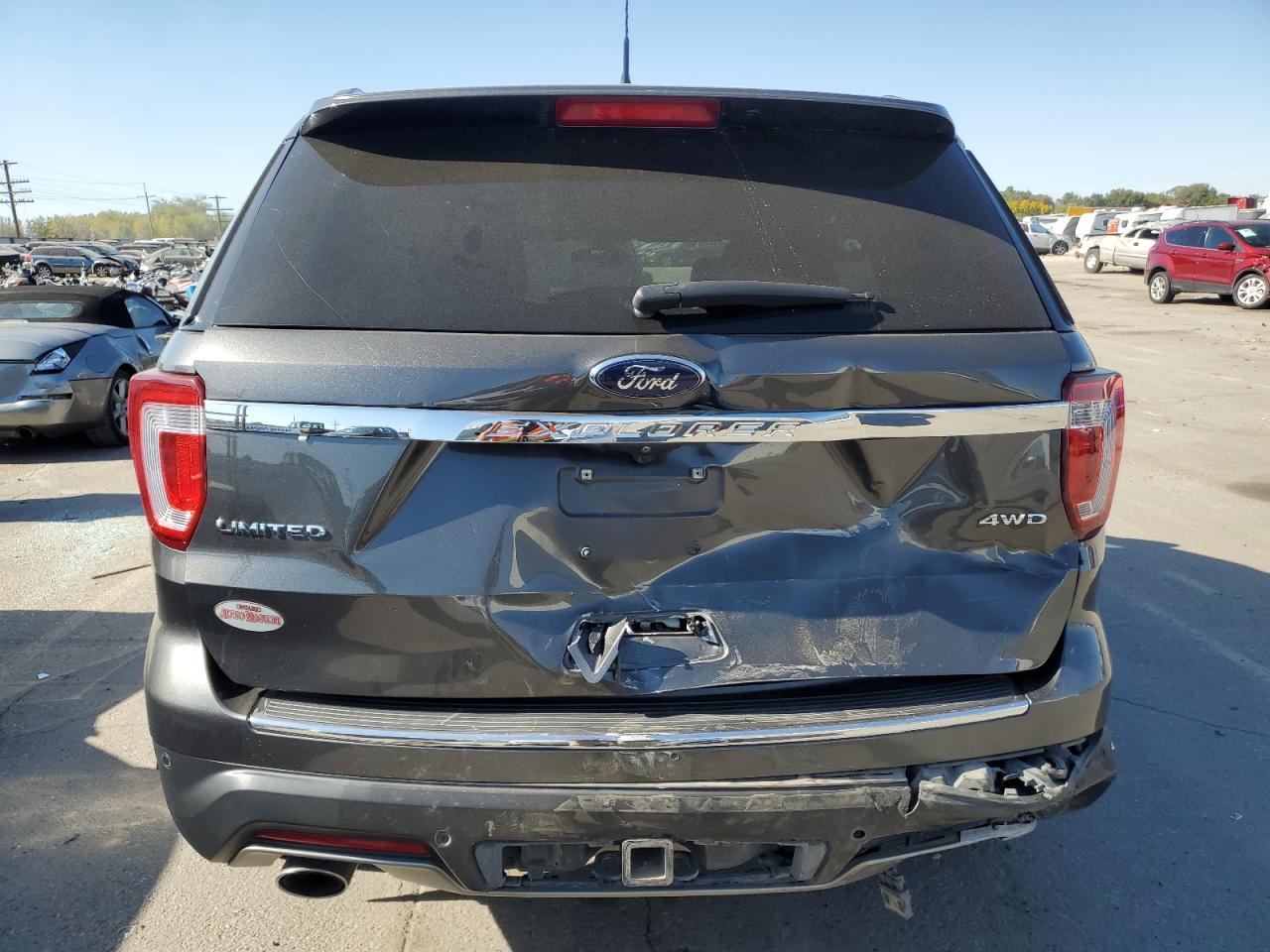 2018 Ford Explorer VIN 1FM5K8F87JGC29100 Copart auction photo, rear end / front end damage thumbnail 6