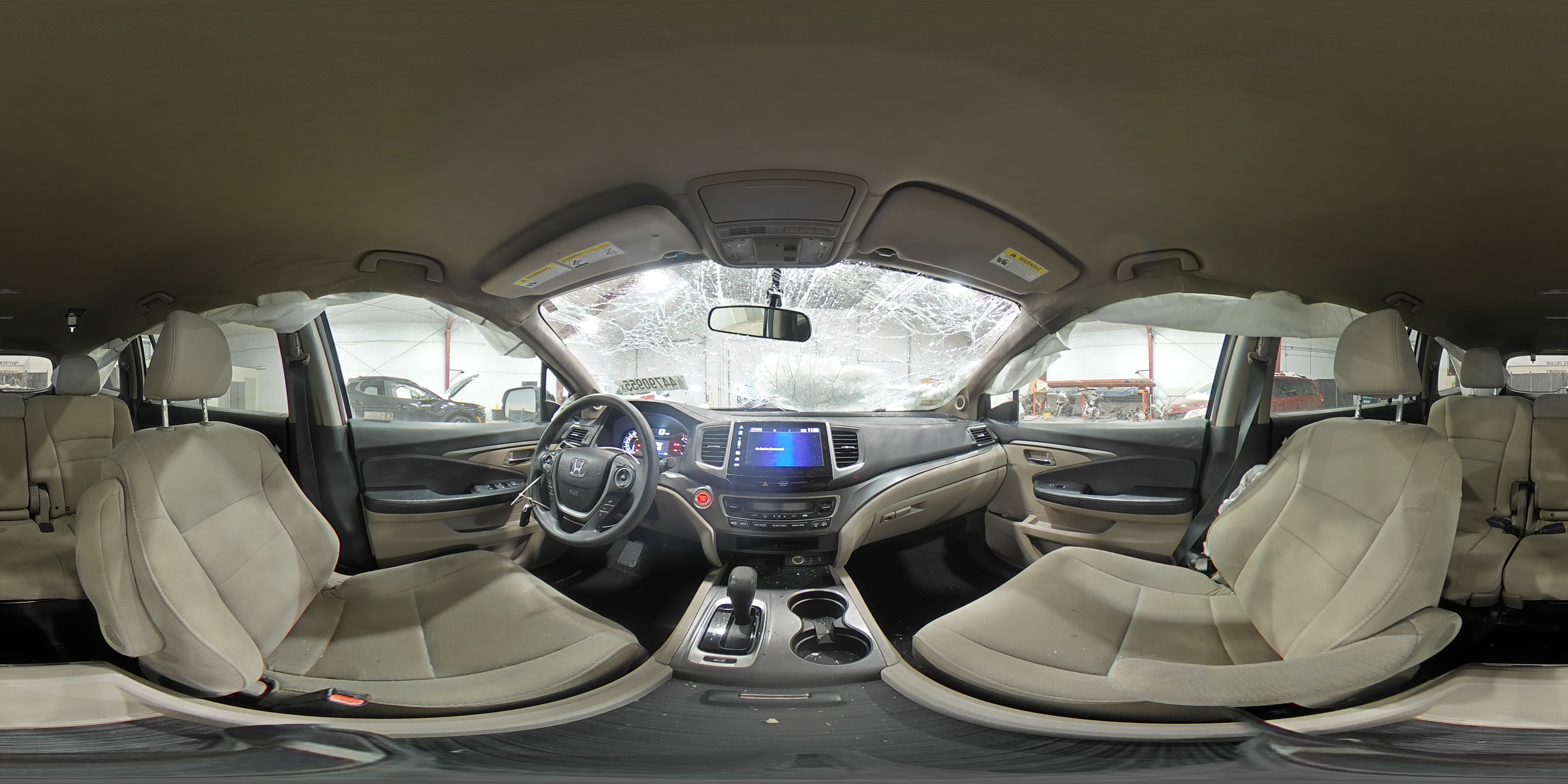 2018 Honda Pilot VIN 5FNYF6H38JB065393 Copart auction photo, rollover / all over damage thumbnail 14