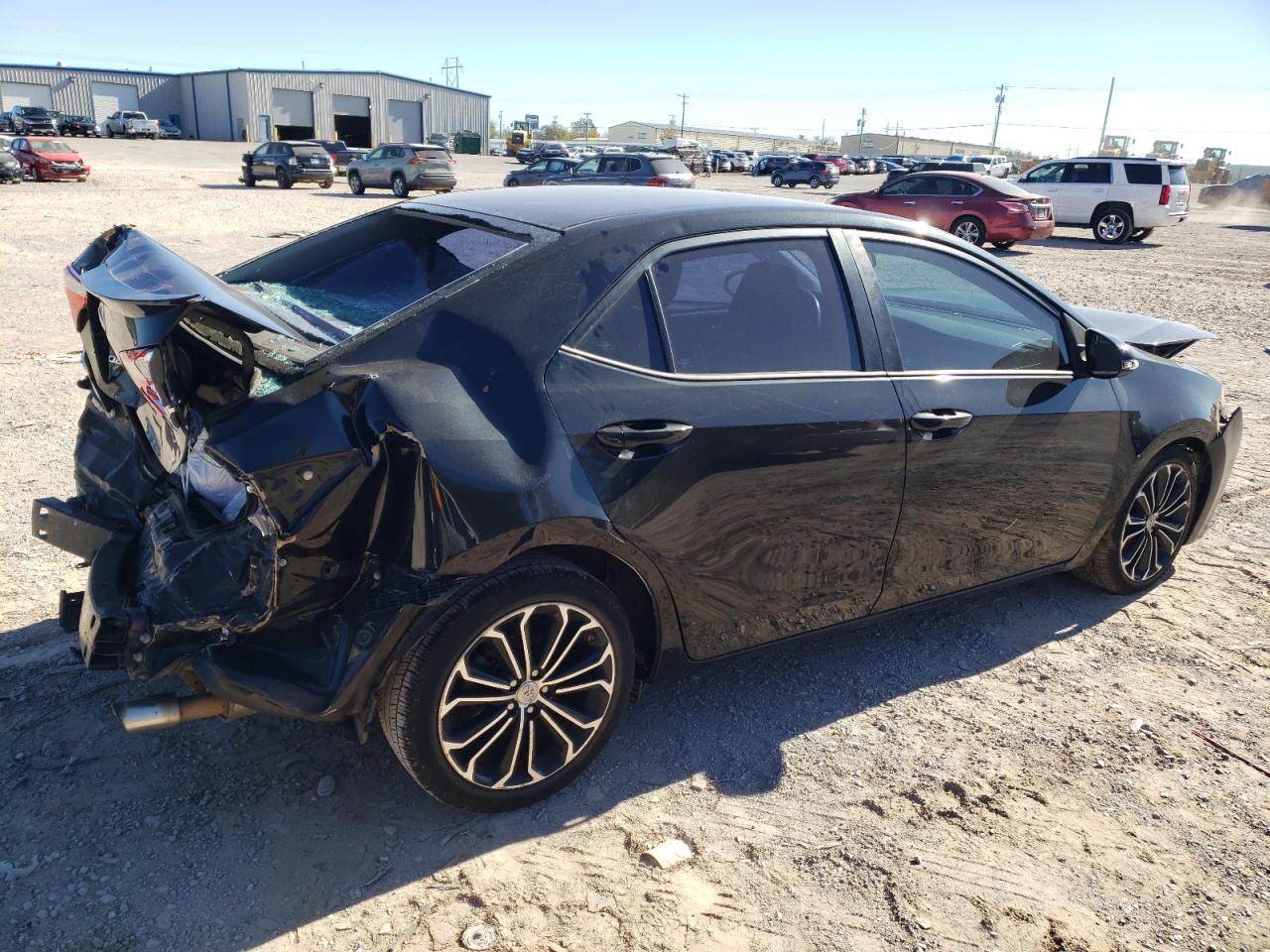 2015 Toyota Corolla VIN 5YFBURHE2FP184129 Copart auction photo, front end / rear end damage thumbnail 3