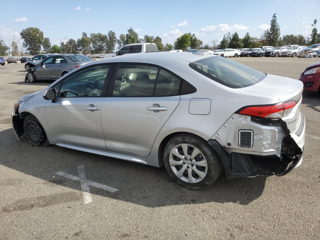 2022 Toyota Corolla VIN JTDEPMAE3N3018405 Copart auction photo, front end / rear end damage thumbnail 2