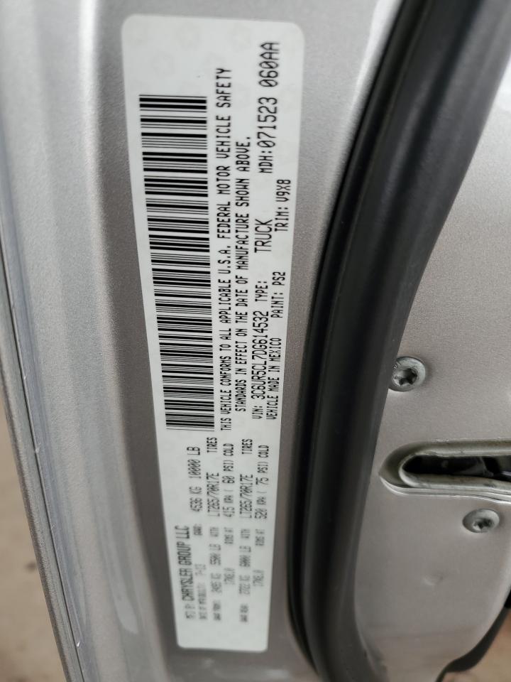2013 RAM 2500 VIN 3C6UR5CL7DG614532 Copart auction photo, side damage thumbnail 12
