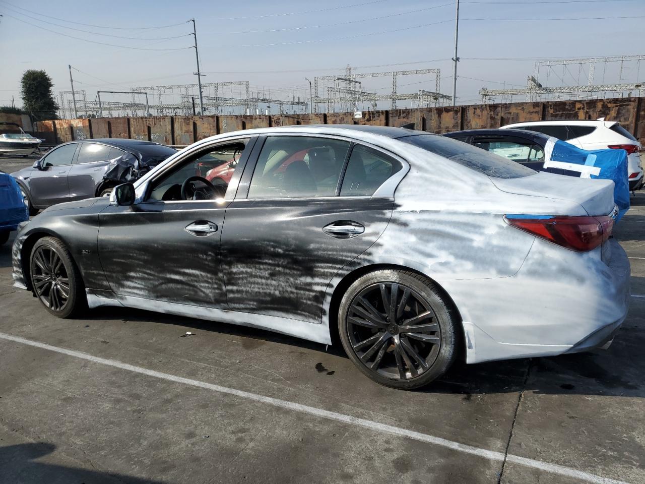 2020 Infiniti Q50 VIN JN1EV7AP9LM208969 Copart auction photo, vandalism / all over damage thumbnail 2