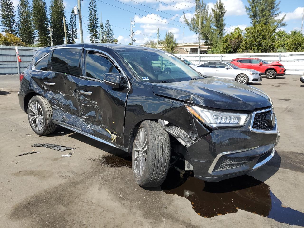 2020 Acura MDX VIN 5J8YD3H59LL001600 Copart auction photo, side / front end damage thumbnail 4