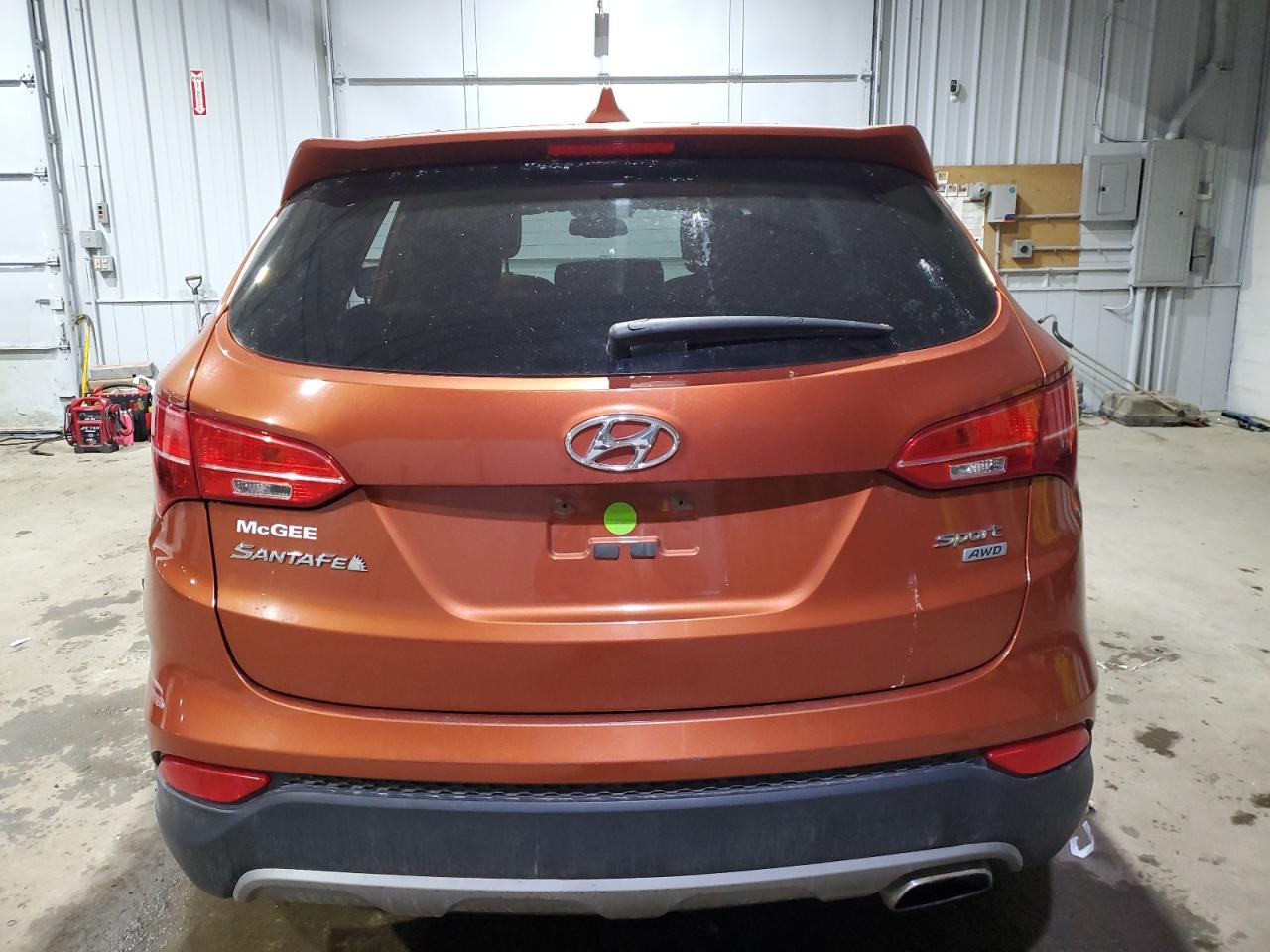 2013 Hyundai Santa Fe VIN 5XYZTDLB8DG056769 Copart auction photo, front end / side damage thumbnail 6