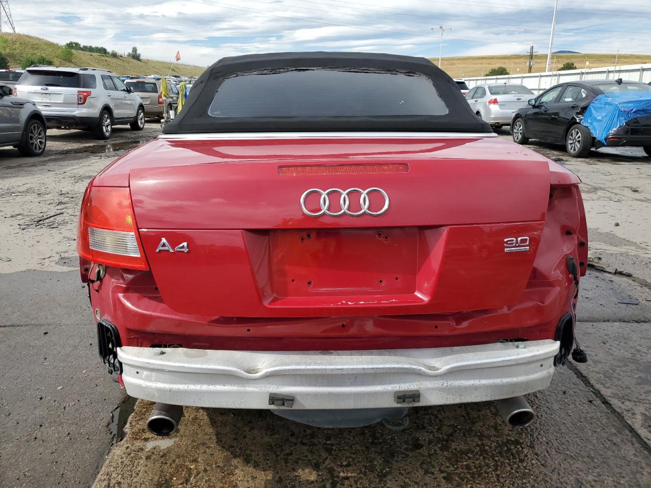 2004 Audi A4 VIN WAUAT48H04K002500 Copart auction photo, rear end / side damage thumbnail 6