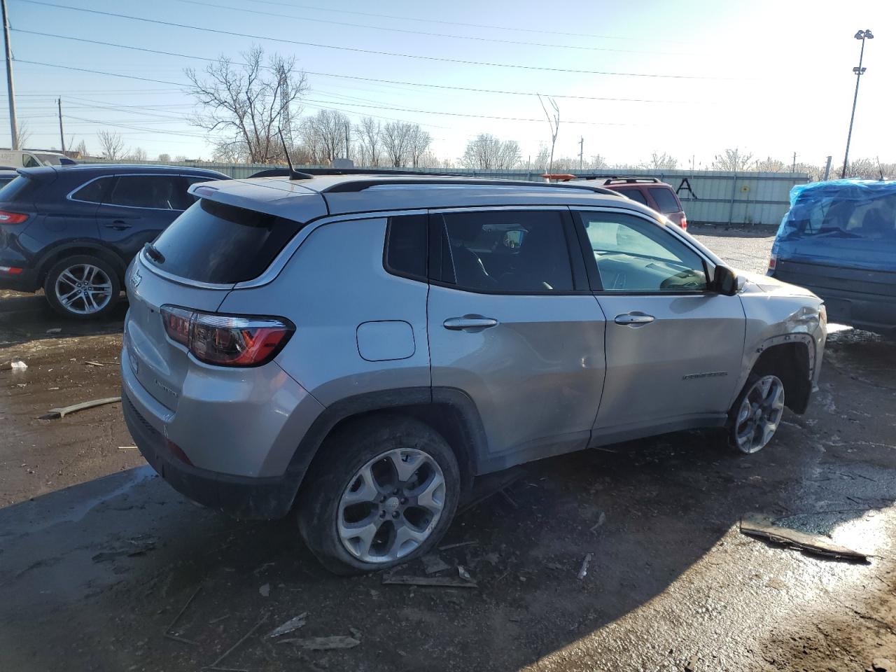 2021 Jeep Compass VIN 3C4NJDCB2MT572476 Copart auction photo, front end damage thumbnail 3