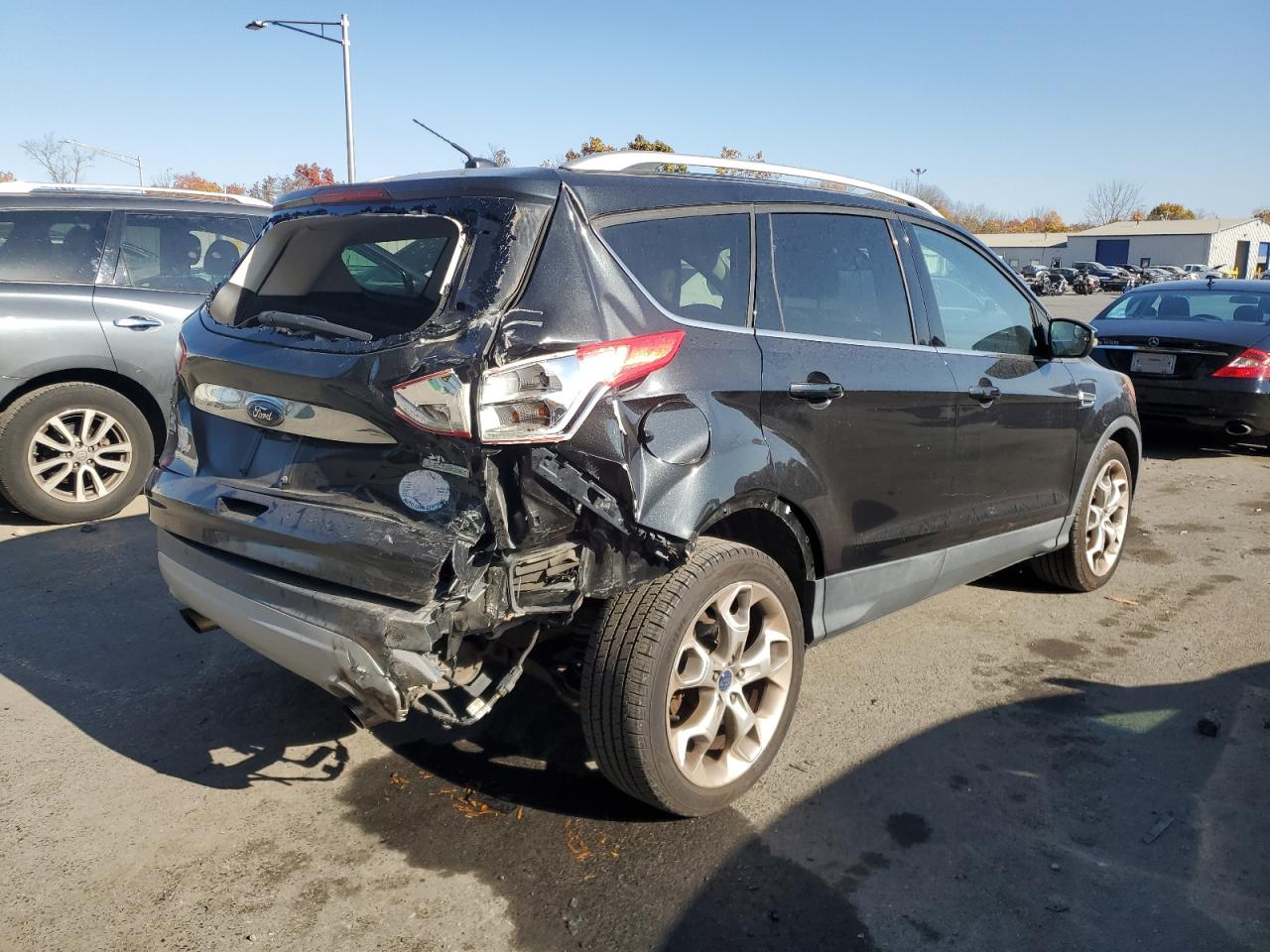 2014 Ford Escape VIN 1FMCU0J92EUE32972 Copart auction photo, rear end damage thumbnail 3