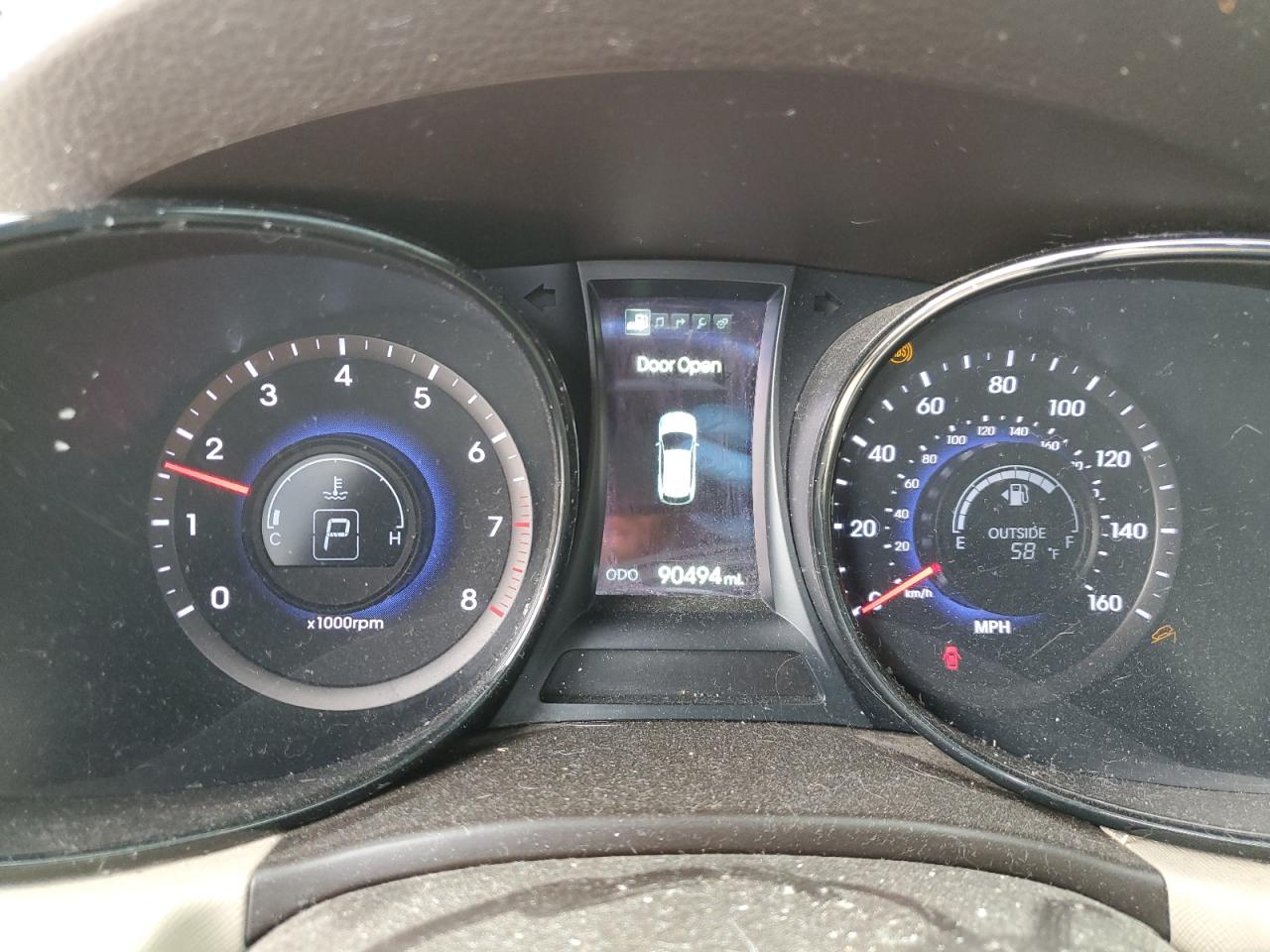 2014 Hyundai Santa Fe VIN 5XYZU3LB7EG225494 Copart auction photo, side / rear end damage thumbnail 9