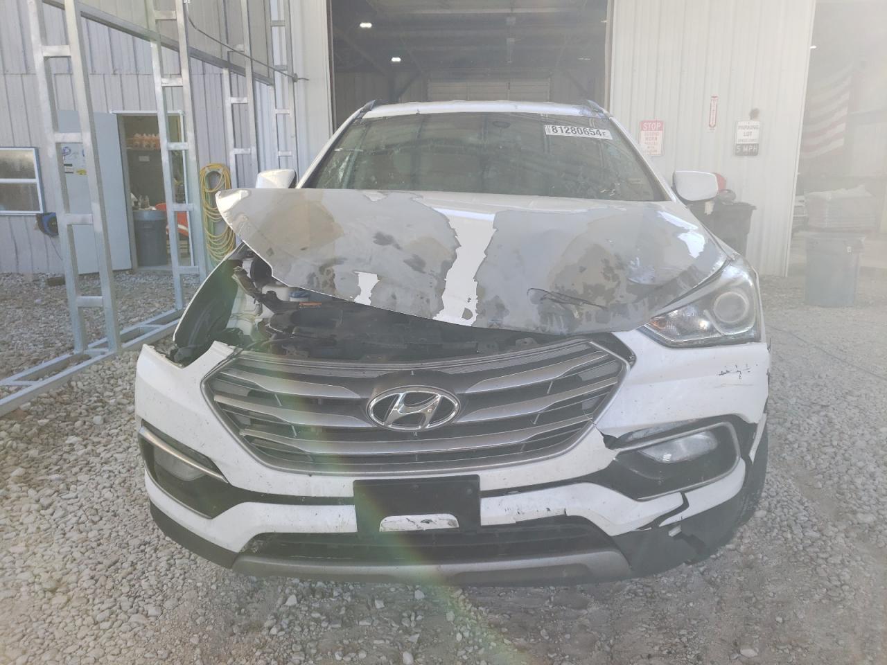 2017 Hyundai Santa Fe VIN 5NMZU3LB6HH034935 Copart auction photo, front end / minor dent/scratches damage thumbnail 5
