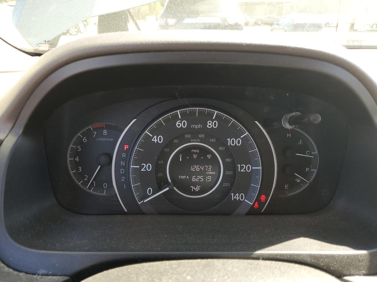 2012 Honda CR-V VIN 5J6RM3H78CL017740 Copart auction photo, front end / side damage thumbnail 9