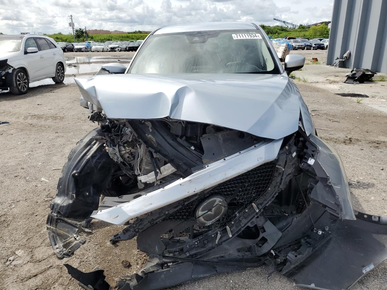2018 Mazda CX-5 VIN JM3KFACMXJ0366357 Copart auction photo, front end / side damage thumbnail 5