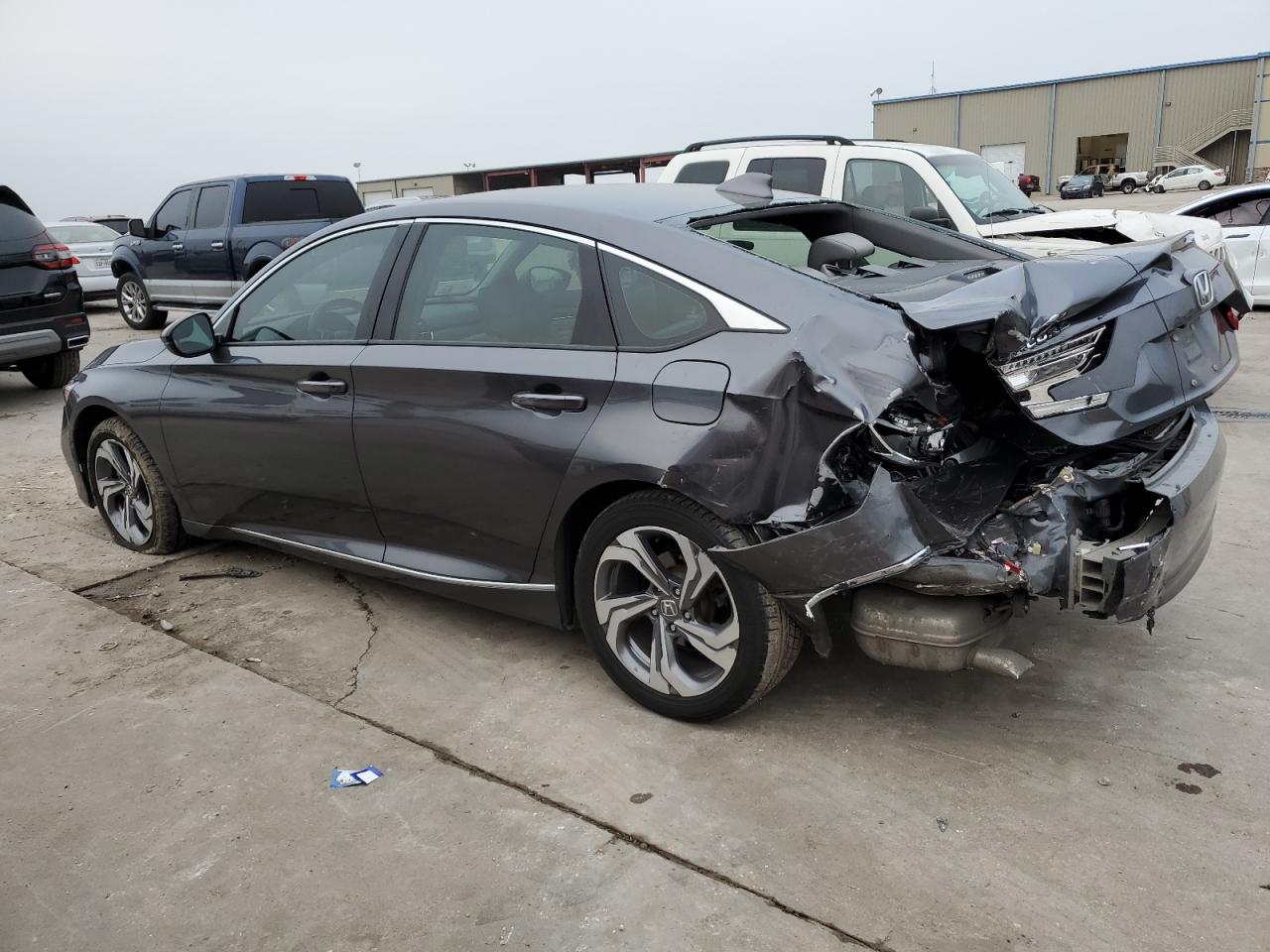 2018 Honda Accord VIN 1HGCV1F58JA130189 Copart auction photo, rear end damage thumbnail 2