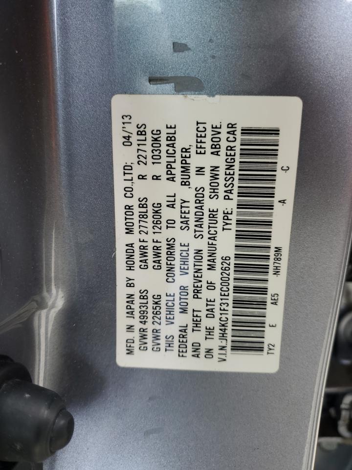 2014 Acura RLX VIN JH4KC1F31EC002626 Copart auction photo, front end / minor dent/scratches damage thumbnail 14