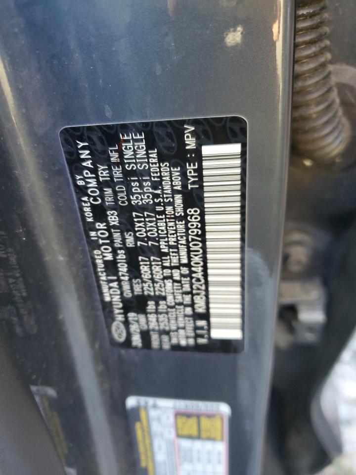 2019 Hyundai Tucson VIN KM8J2CA40KU079968 Copart auction photo, front end / minor dent/scratches damage thumbnail 13