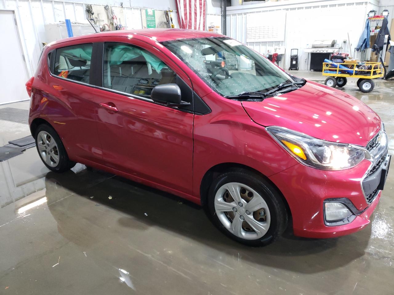 2020 Chevrolet Spark VIN KL8CB6SA0LC450937 Copart auction photo, side / hail damage thumbnail 4