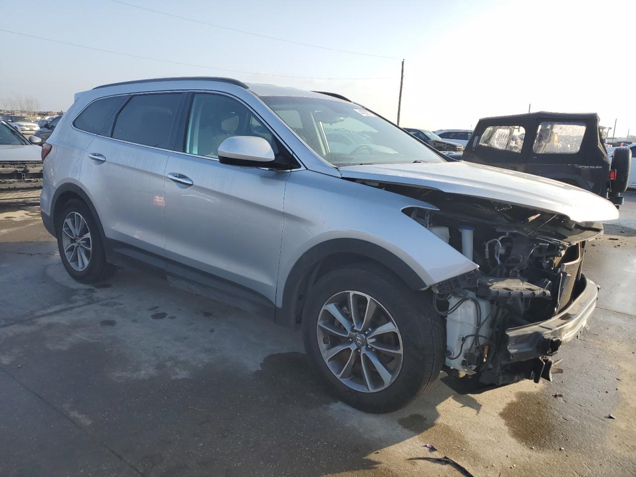 2017 Hyundai Santa Fe VIN KM8SM4HF1HU221359 Copart auction photo, front end damage thumbnail 4