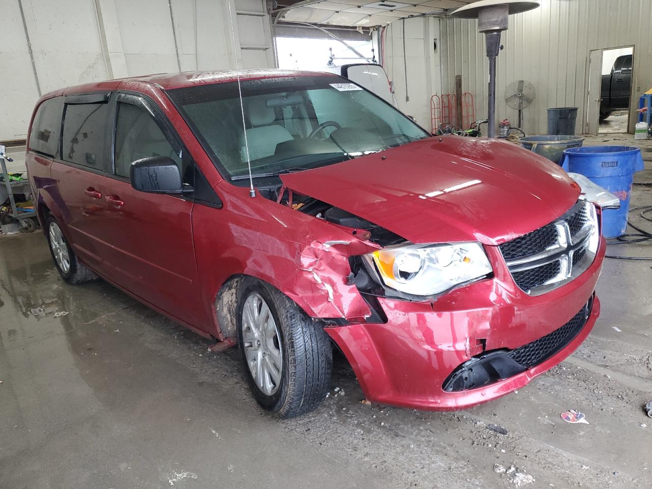 2014 Dodge Caravan VIN 2C4RDGBGXER109819 Copart auction photo, front end / undercarriage damage thumbnail 4
