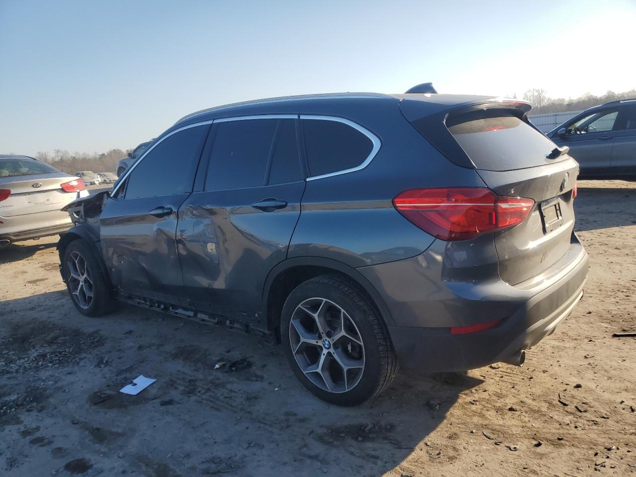 2018 BMW X1 VIN WBXHT3C33J5L25539 Copart auction photo, front end / side damage thumbnail 2