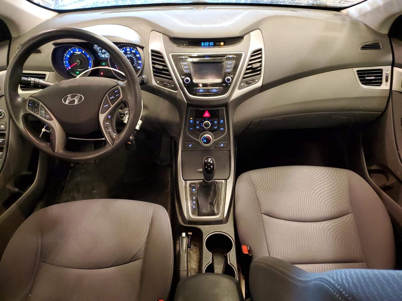 2014 Hyundai Elantra VIN KMHDH4AE2EU182985 Copart auction photo, front end / side damage thumbnail 8