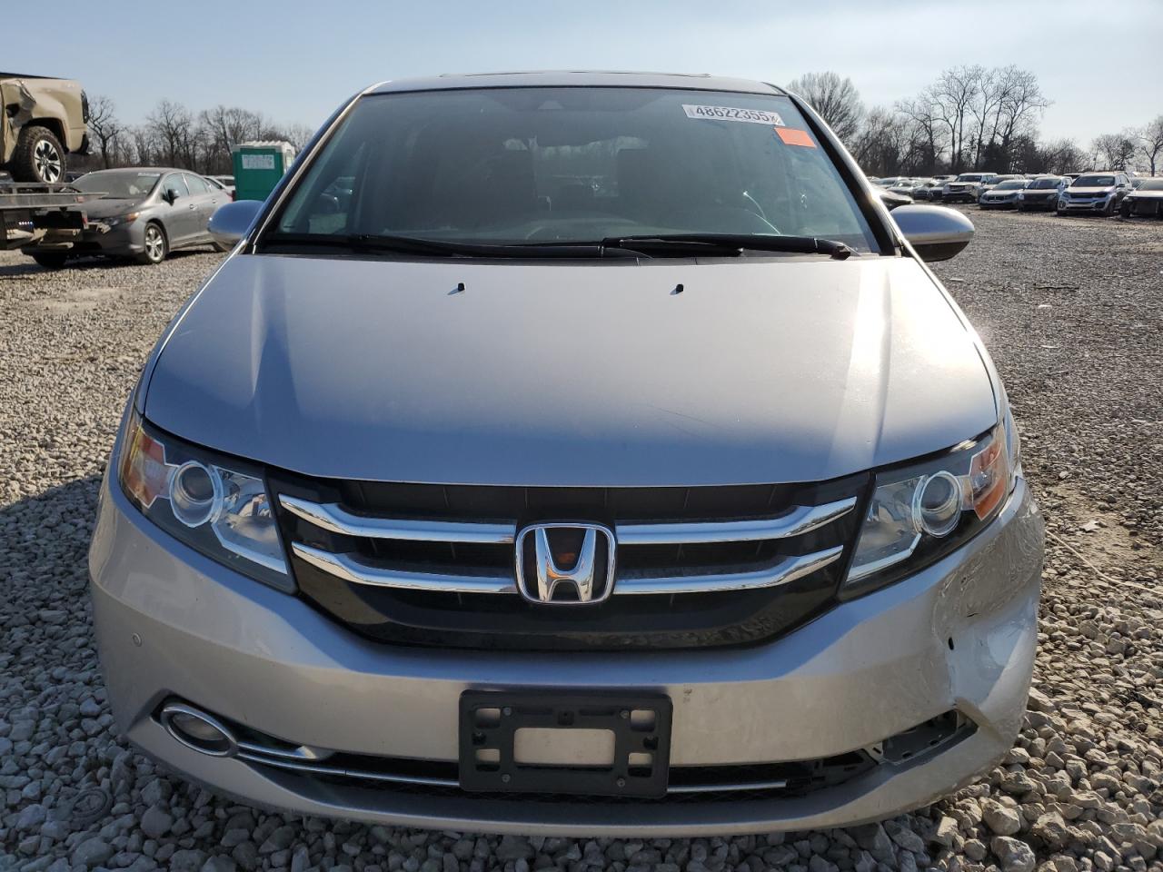 2014 Honda Odyssey VIN 5FNRL5H93EB132189 Copart auction photo, front end / side damage thumbnail 5