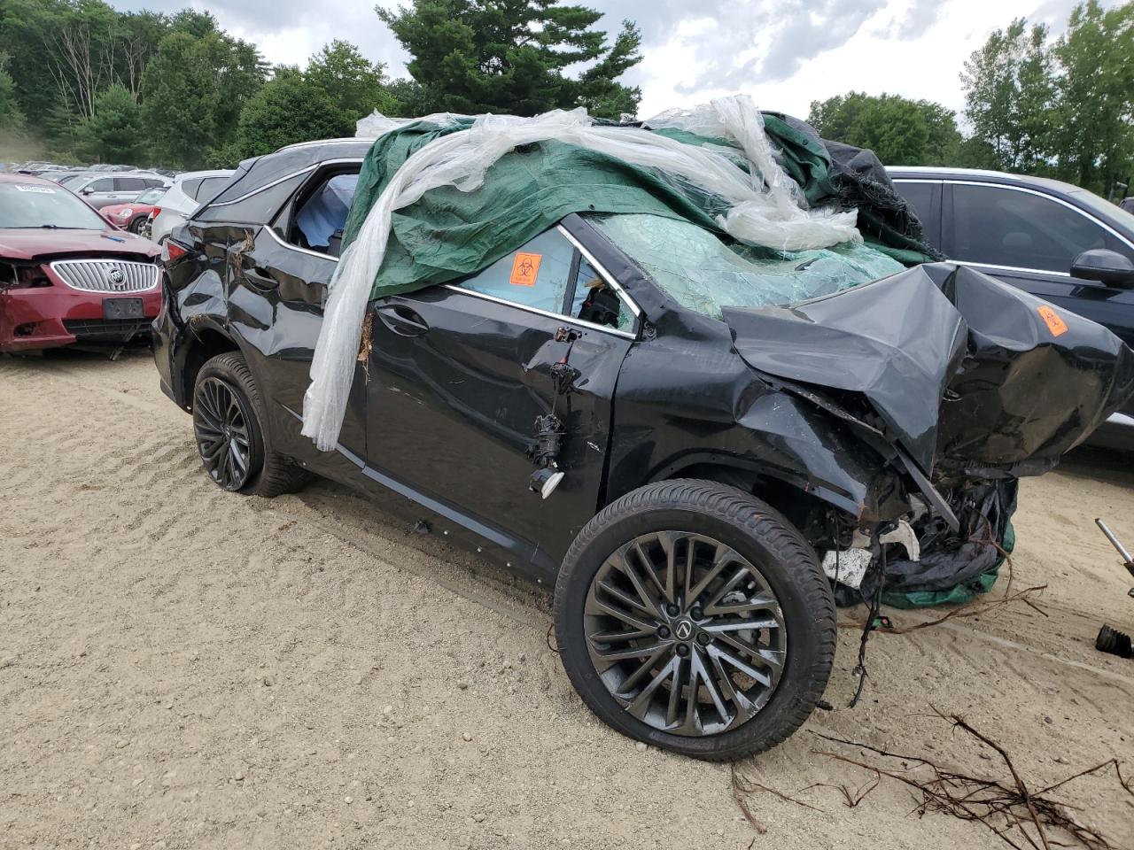 2022 Lexus RX VIN 2T2HZMDA5NC329272 Copart auction photo, all over damage thumbnail 4