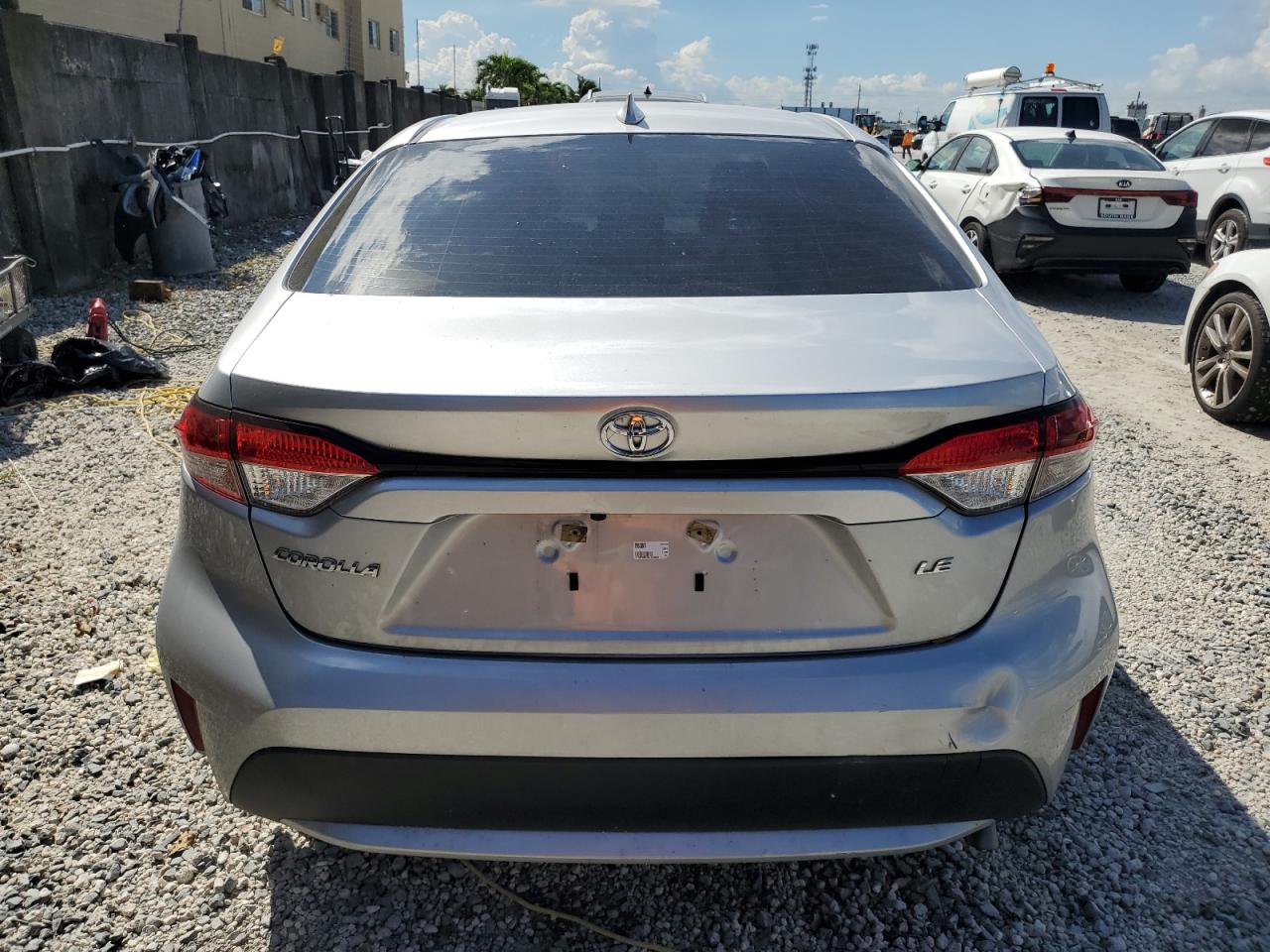 2021 Toyota Corolla VIN JTDEPMAE0MJ184584 Copart auction photo, front end / rear end damage thumbnail 6