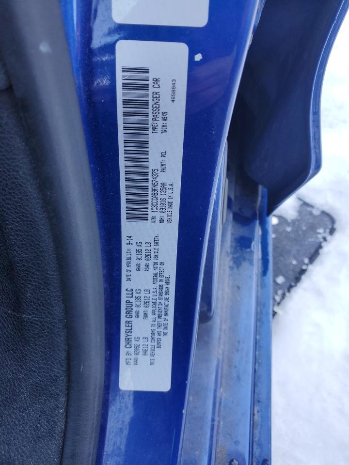 2015 Chrysler 200 VIN 1C3CCCAB9FN574375 Copart auction photo, side / front end damage thumbnail 12