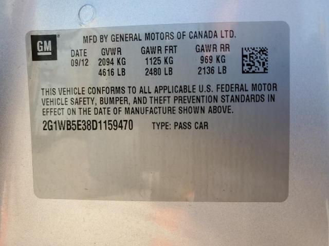 2013 Chevrolet Impala VIN 2G1WB5E38D1159470 Copart auction photo, side damage thumbnail 12