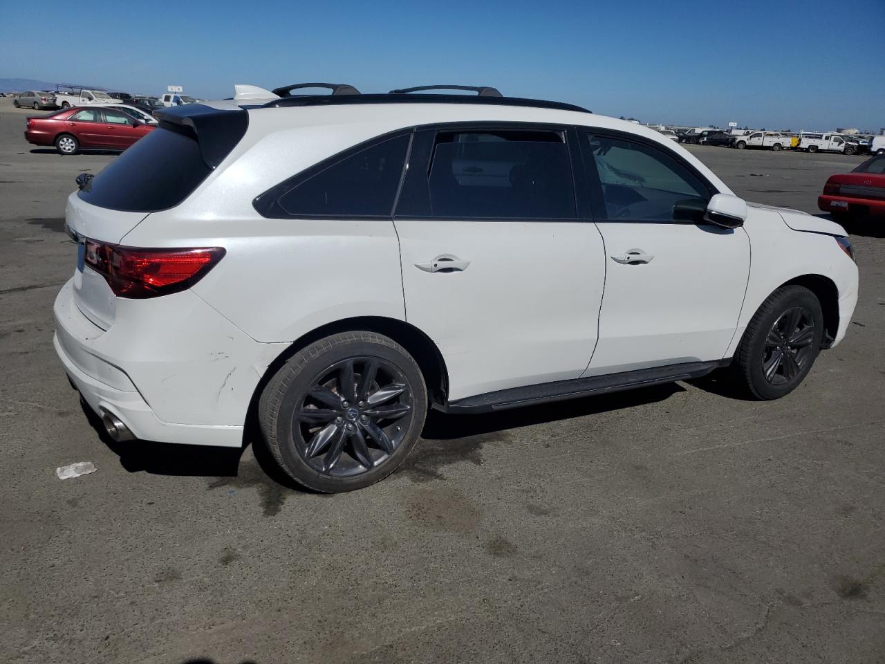 2020 Acura MDX VIN 5J8YD4H04LL032148 Copart auction photo, vandalism damage thumbnail 3