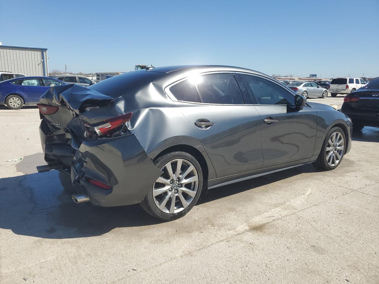 2023 Mazda 3 VIN 3MZBPBDM8PM365284 Copart auction photo, rear end / minor dent/scratches damage thumbnail 3