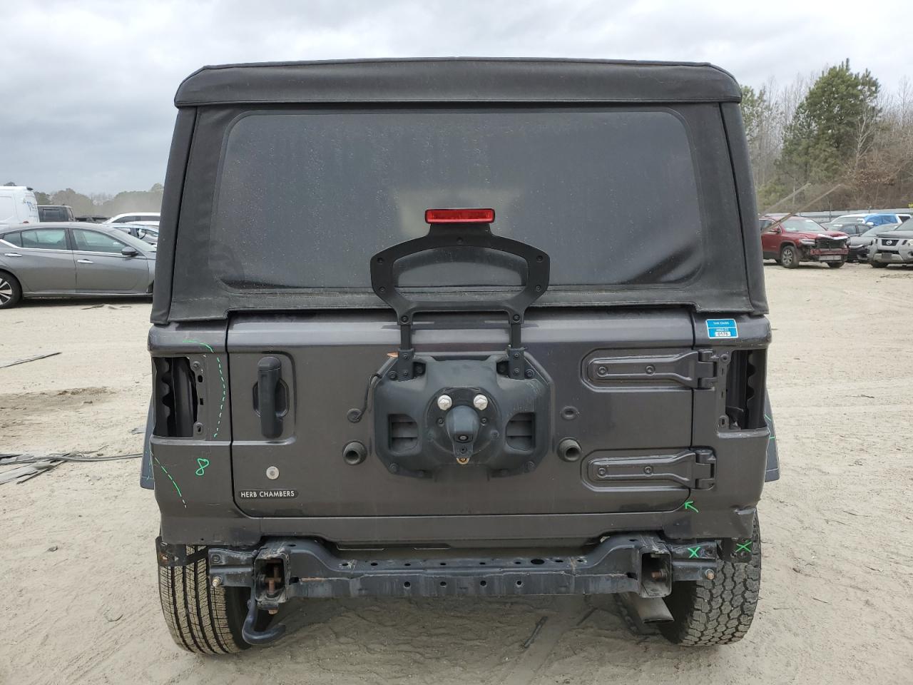 2018 Jeep Wrangler VIN 1C4HJXDGXJW274871 Copart auction photo, rear end / minor dent/scratches damage thumbnail 6