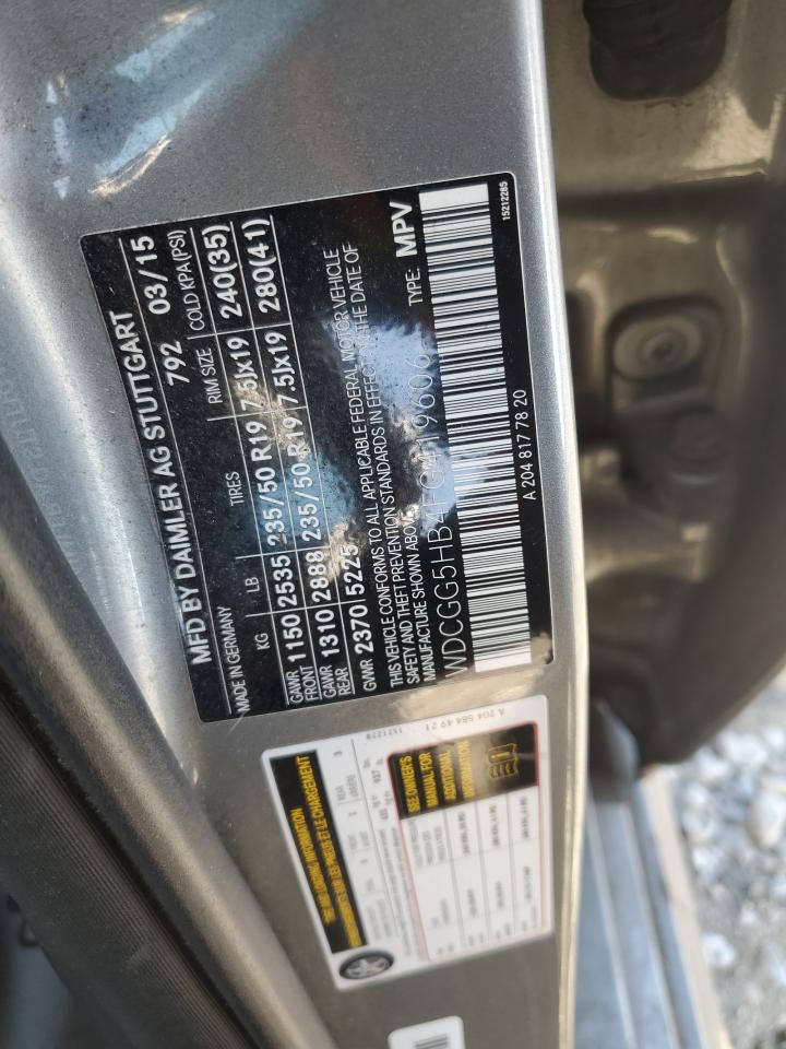2015 Mercedes-Benz GLK-klasse VIN WDCGG5HB4FG419606 Copart auction photo, side damage thumbnail 15