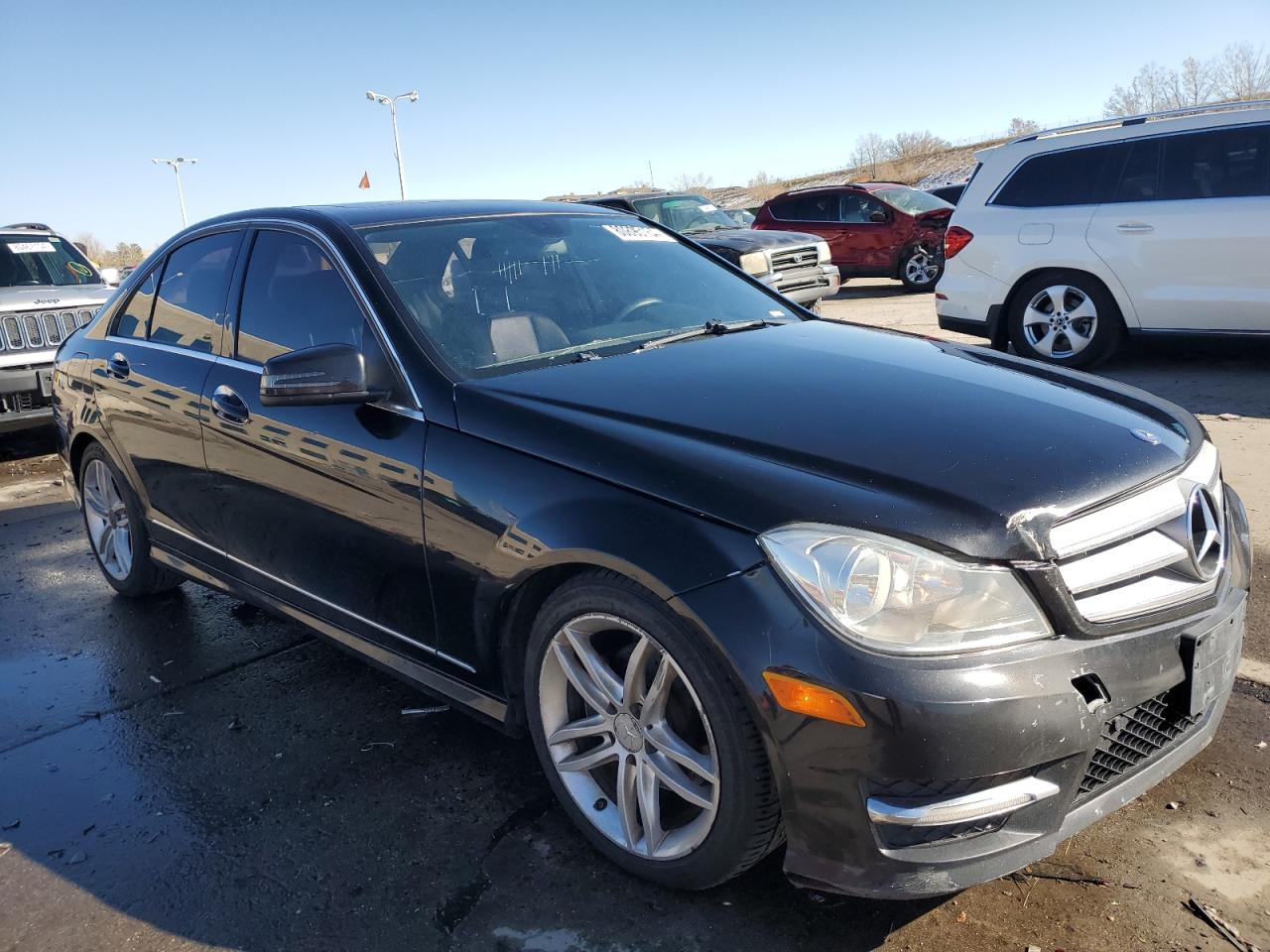 2012 Mercedes-Benz C-klasse VIN WDDGF8BB7CF918278 Copart auction photo, rear end / hail damage thumbnail 4