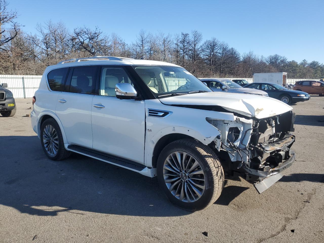 2019 Infiniti QX80 VIN JN8AZ2NE4K9229861 Copart auction photo, front end / minor dent/scratches damage thumbnail 4