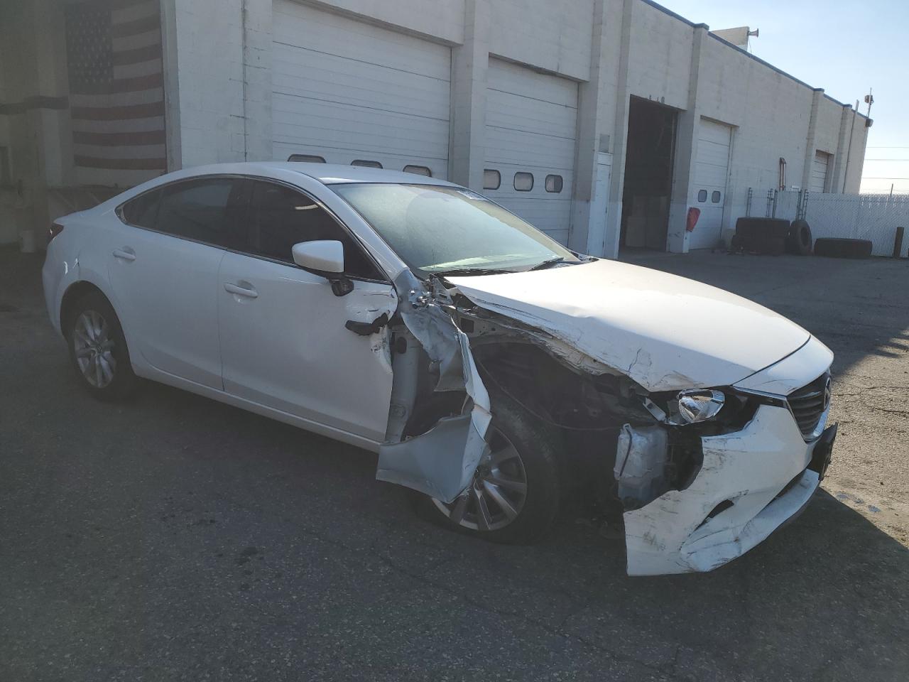 2016 Mazda 6 VIN JM1GJ1U52G1427885 Copart auction photo, front end / side damage thumbnail 4