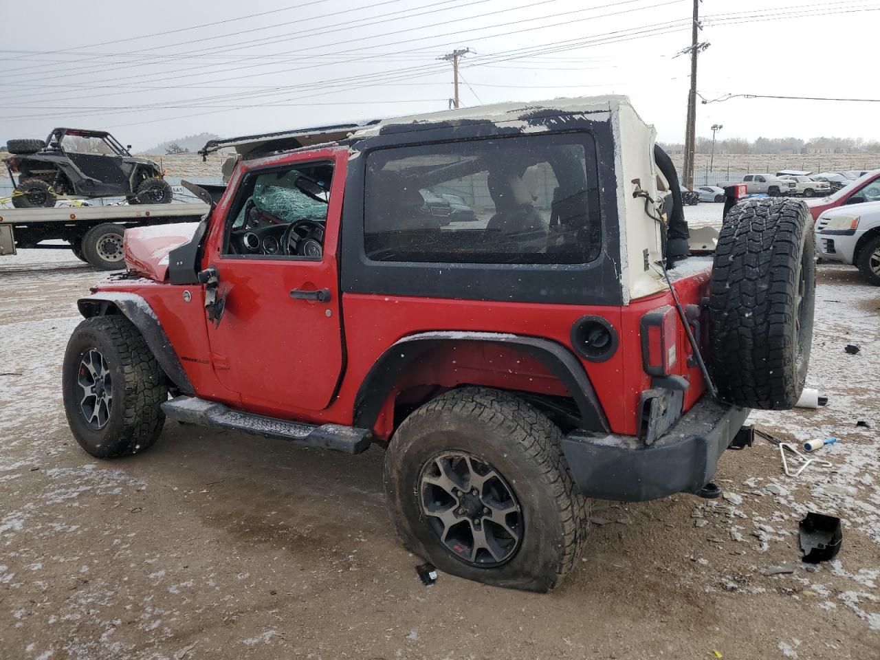 2014 Jeep Wrangler VIN 1C4BJWCGXEL143920 Copart auction photo, rollover damage thumbnail 2