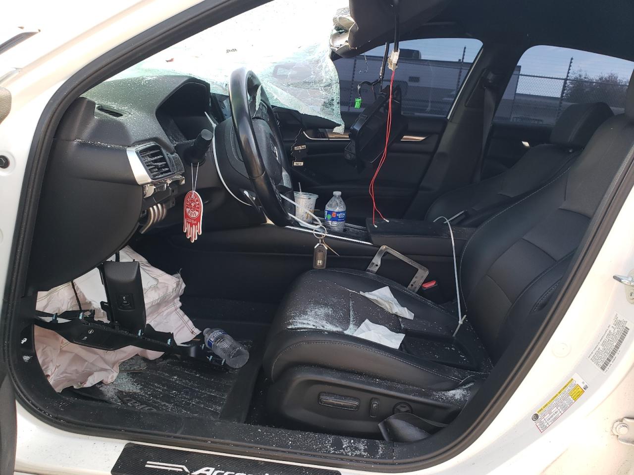 2021 Honda Accord VIN 1HGCV1F38MA016115 Copart auction photo, front end / top/roof damage thumbnail 7